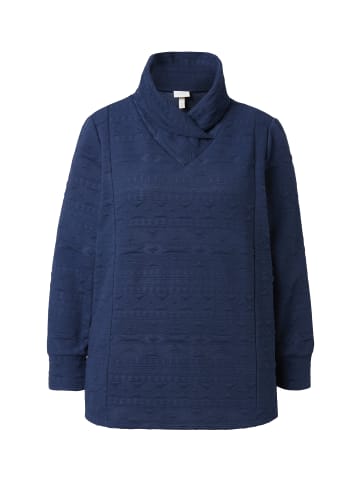 Ulla Popken Sweatshirt in navy blau