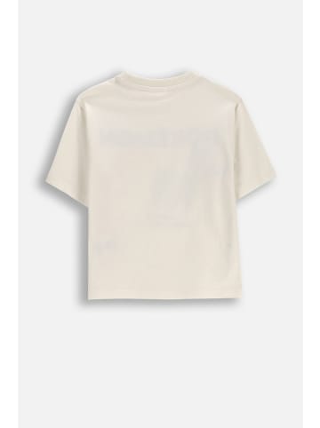 Coccodrillo Baumwoll-t-shirt mit kurzen Ärmeln in ecru