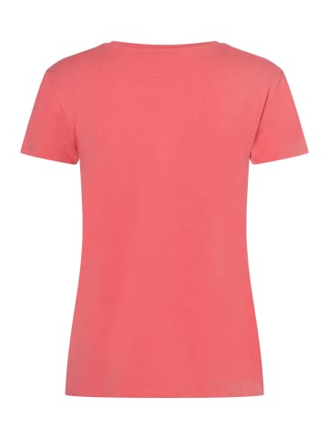 More & More sommerliches Kurzarmshirt "Say Yes" in koralle