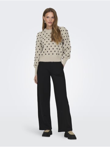 JACQUELINE de YONG Strickpullover Puffärmel Lange Bündchen Regulär in Beige