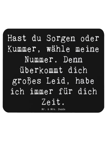 Mr. & Mrs. Panda Mouse Pad Spruch Schutz Rufnummer mit Spruch in Schwarz