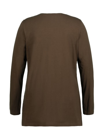 Ulla Popken Longshirt in schokobraun