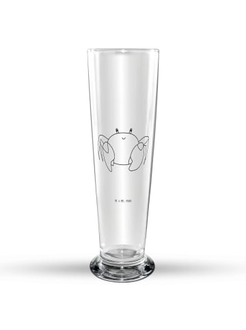 Mr. & Mrs. Panda Bierglas Sternzeichen Krebs ohne Spruch in Transparent
