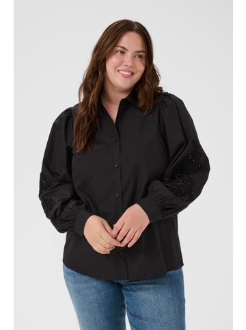 KAFFE curve Hemd langarm KCnicky Regular fit in Black Deep