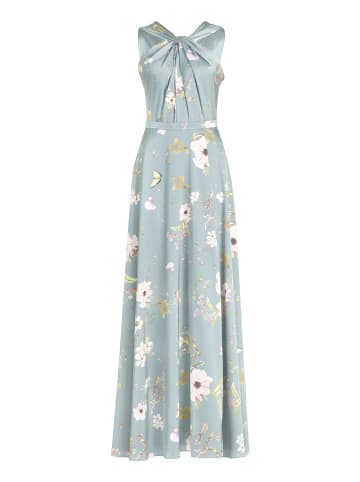 Vera Mont Abendkleid mit Blumenprint in Stone/Rosé