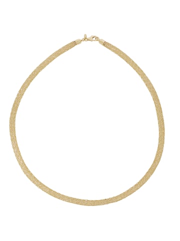 Luxxos Kette "Meshkette gefüllt mit Zirkonia" in Gold