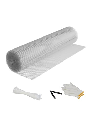 relaxdays Volierendraht in Silber - (B)10 x (H)1 m