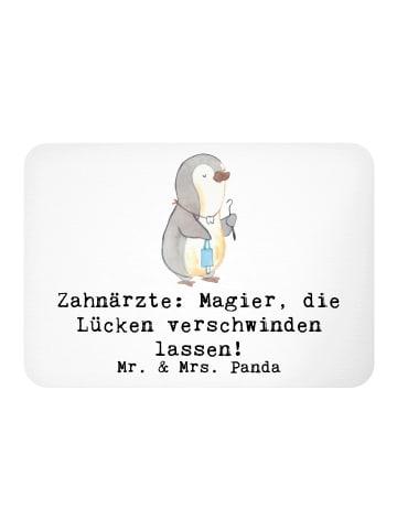 Mr. & Mrs. Panda Magnet Zahnarzt Magier mit Spruch in Weiß