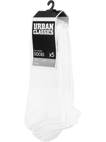 Urban Classics Urban Classics Unisex No Show Socks 5-Pack in white