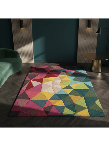 KADIMA DESIGN Farbenfroher Designer-Wollteppich