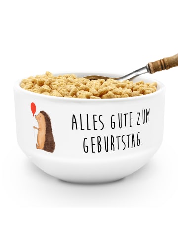 Mr. & Mrs. Panda Schüssel Igel Luftballon mit Spruch in Weiß