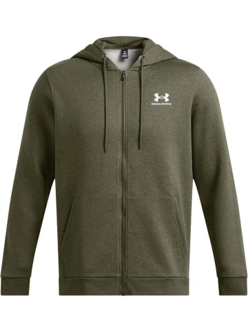 Under Armour Fleecejacke/Fleecepullover "Ua Icon Fleece Fz Hood" in Grün