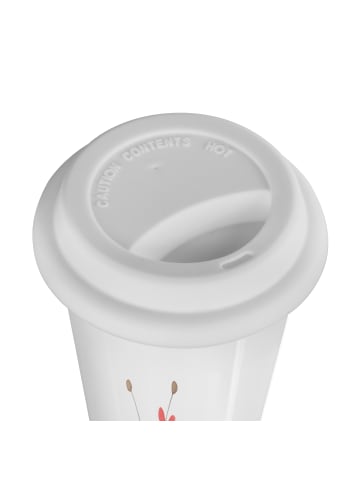 Mr. & Mrs. Panda keramik to go becher Biene Blume ohne Spruch in Weiß