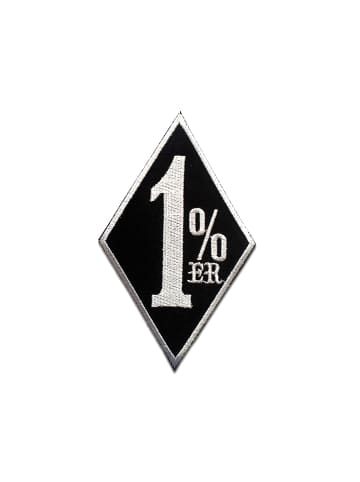 Catch the Patch Einprozenter 1% Er BikerApplikation Bügelbild inSchwarz