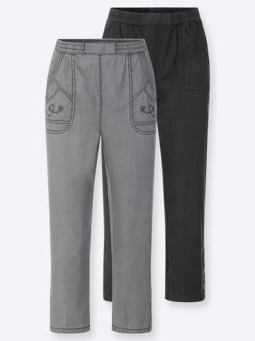 WITT WEIDEN Capri-Jeans in light grey-denim + graphit-denim