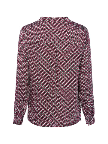 More & More Blusenshirt in bordeaux weiß - 0001