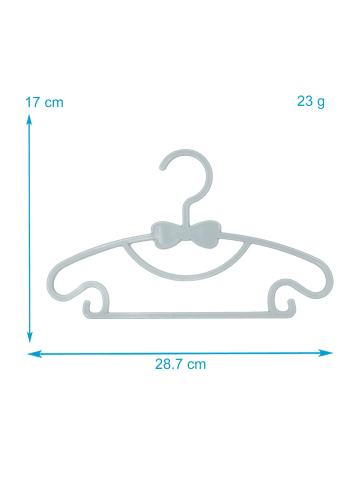 Intirilife 5x Kleiderbügel für Kinder in Graublau