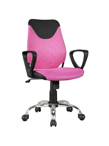 FineBuy Bürostuhl in Rosa / Stoff / 60x60x101