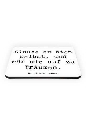 Mr. & Mrs. Panda Kühlschrankmagnet Spruch Glaube an sich selbst ... in Weiß