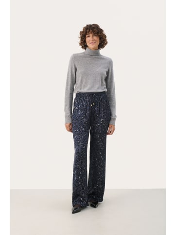 PART TWO Pants Suiting MajPW in Dark Navy Leopard Print