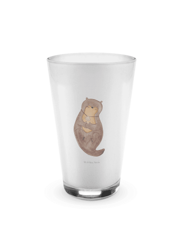 Mr. & Mrs. Panda Trinkglas Otter Muschel ohne Spruch in Transparent