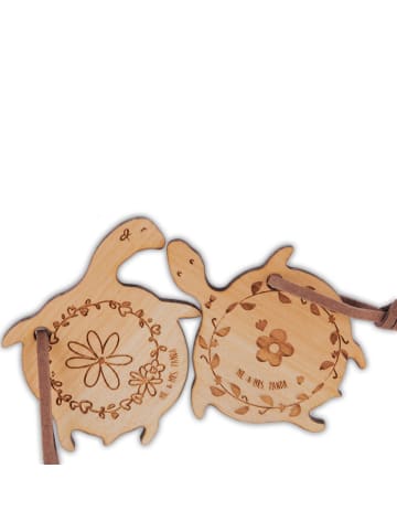 Mr. & Mrs. Panda Partner Anhänger Schildkröte verliebt ohne Spruch in Braun