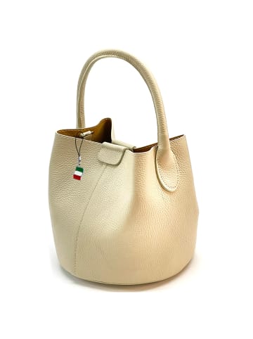 Florence Florence Umhängetasche Leder beige ca. 26cm