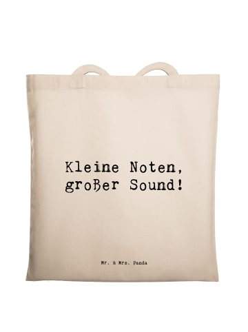 Mr. & Mrs. Panda Tragetasche Spruch Bassklarinette Sound mit Spruch in Creme