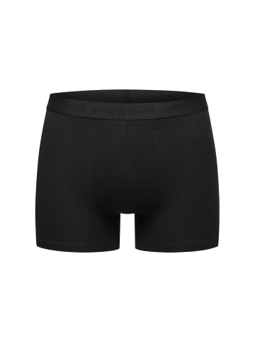 Erlich Textil  Casual Cotton enge Boxershorts aus Bio-Baumwolle in schwarz
