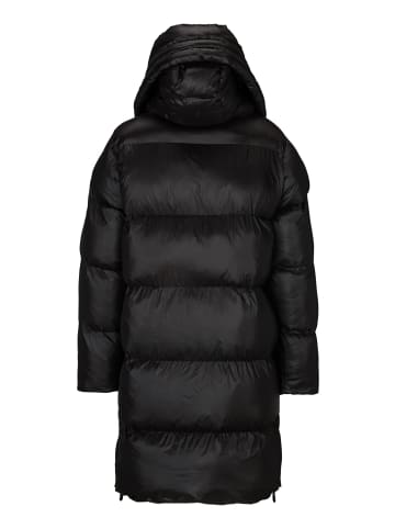 Replay Lange Nylon Jacke - Hoher Kragen in schwarz