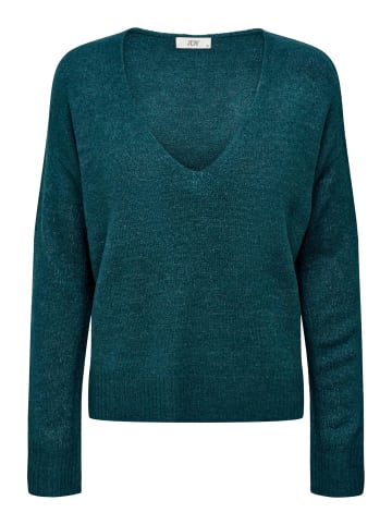 JACQUELINE de YONG Fein Strickpullover Pullover V-Neck JDYELANORA Longsleeve Sweater in Grün-2