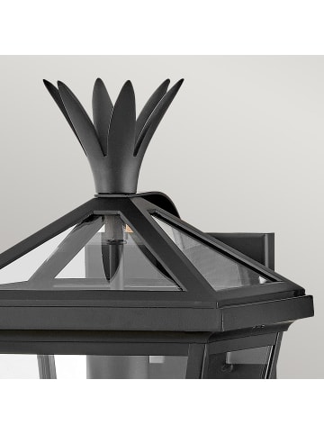 Licht-Erlebnisse Außen Wandlampe (B)20.3 x (H)36.8 cm in Schwarz Klar/TransparentSchwarz Klar/Transparent