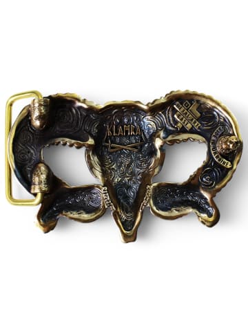 FRONHOFER Ledergürtel Messing in Cognac