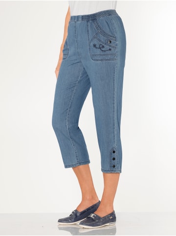 WITT WEIDEN Capri-Jeans in blue-bleached + blue-stone-washed