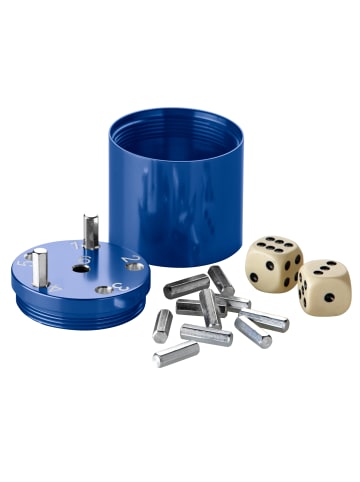 Bestsaller Würfelspiel SUPER SIX Aluminum in Blau in Blau