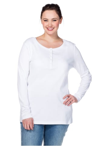 sheego Langarmshirt in weiß