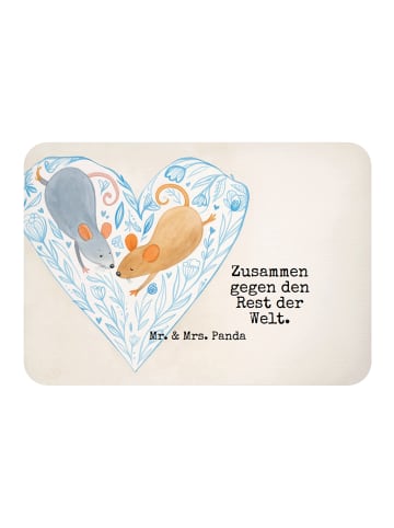 Mr. & Mrs. Panda Magnet Hochzeit Mäuse Herz Design mit Spruch in Weiß