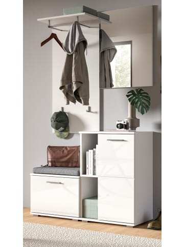 Inn.Furn Garderobenspiegel weiß 55 cm Wandspiegel, Rahmenlos