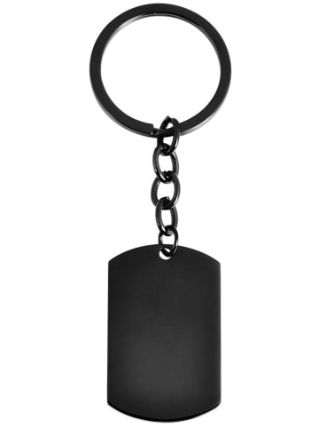 Adeliás Unisex Anhänger – Schlüssel Gravuranhänger aus Edelstahl in schwarz
