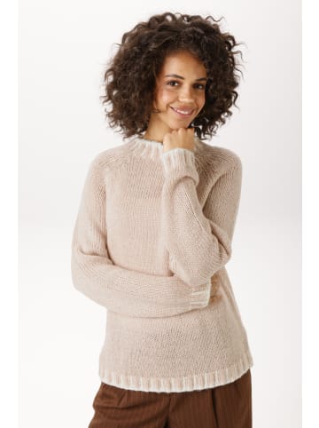 Aniston CASUAL Strickpullover in puderrosa-wollweiß
