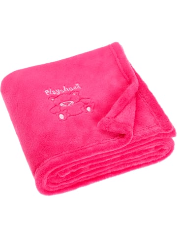 Playshoes Fleece-Decke Bär in Pink
