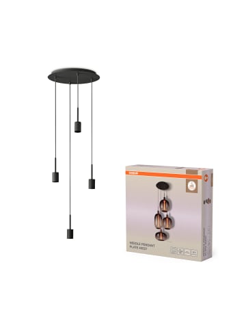 Osram LED Pendelleuchte Design Needle Plate 4×E27 Grau