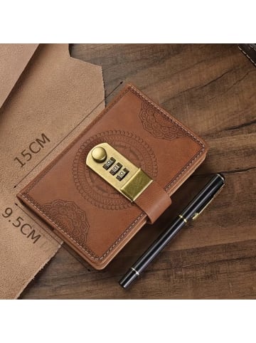 XCOAST XCOAST Tagebuch/Notizbuch mit Schloss Braun 