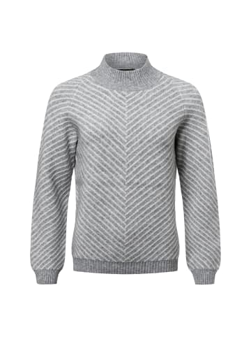 More & More Strickpullover in hellgrau weiß - 0001