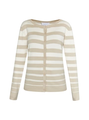 usha BLUE LABEL Damen Strickjacke in Stein Wollweiss