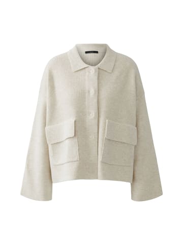 Oui Strickjacke in offwhite mel