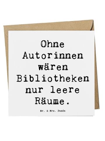 Mr. & Mrs. Panda Einladungskarte Spruch Autorin Magie mit Spruch in Weiß
