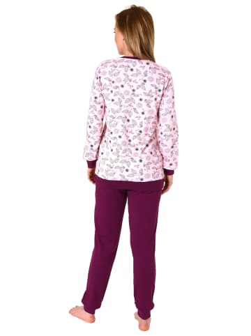 NORMANN r interlock Pyjama lang Bündchen - 69479 in rosa