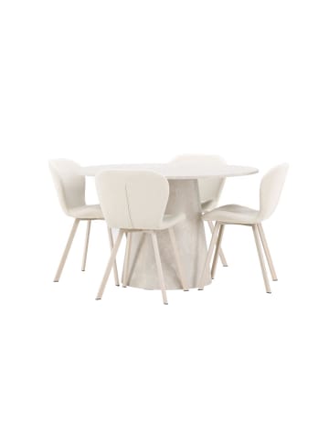ebuy24 Essgruppe Lanzo (5-teilig) Beige 120 x 120 cm