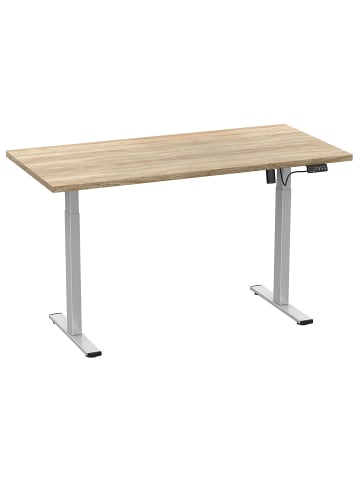 ebuy24 Schreibtisch LonaE 110x80x71-120cm Eiche 110 x 80 cm